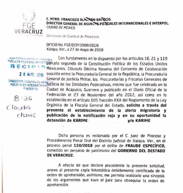 Solicita FGE instauración de Ficha Roja y Alerta Migratoria contra ex presidenta del DIF Estatal, Karime “N”