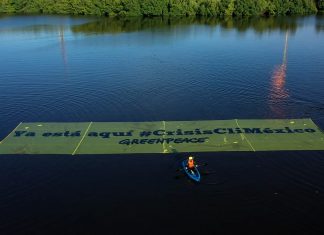 Greenpeace exhibe desde Tabasco la altamente insuficiente acción climática de México