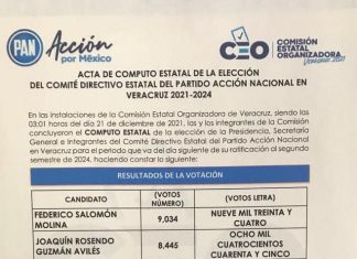 Confirman triunfo de Federico Salomón