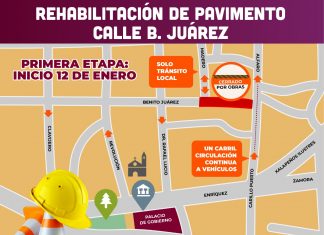Aplicarán programa especial de movilidad por obras en la calle Juárez