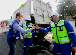 Inicia Alcalde Juan Manuel Unanue el “Programa Permanente de Bacheo” en Boca del Río