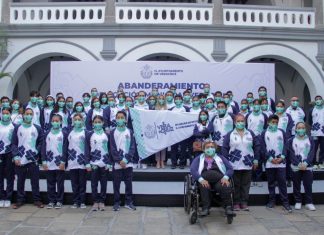 Alcaldesa Patricia Lobeira abandera delegación de 427 atletas y paraatletas veracruzanos que participarán en los Juegos CONADE 2022