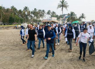 Realiza alcalde JM Unánue recorrido de supervisión por las playas de Boca del Río