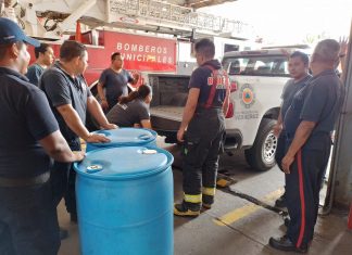 Ayuntamiento de Veracruz apoya para combatir incendio en Las Vigas