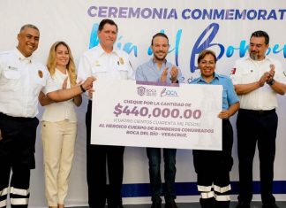 Reconoce Alcalde JM Unánue a Bomberos Conurbados Boca del Río-Veracruz en el Día del Bombero