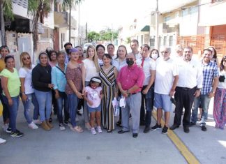 Inaugura la alcaldesa Patricia Lobeira de Yunes la obra de repavimentación con concreto hidráulico de la calle Ernesto Domínguez, en el Fraccionamiento Reforma