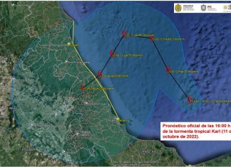 PC del Ayuntamiento de Veracruz difunde Alerta Gris derivado de la tormenta tropical Karl