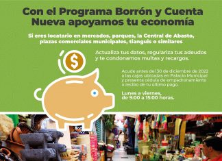 Condonará Ayuntamiento multas y recargos a cerca de mil locatarios
