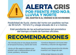 Protección Civil de Boca del Río en Alerta Gris por Frente Frío 9