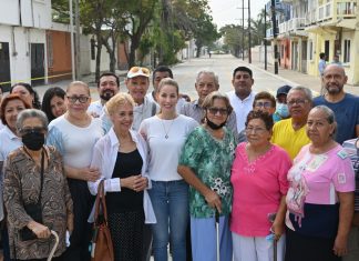 Inaugura Paty Lobeira de Yunes la rehabilitación integral de la Calle Víctimas del 5 y 6 de Julio en la colonia Zaragoza