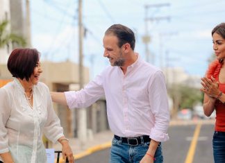 Inaugura Alcalde JM Unánue pavimentación de la calle Antón Lizardo en el Virginia