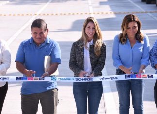 Inaugura la alcaldesa Paty Lobeira de Yunes la obra integral de repavimentación en concreto hidráulico de la Calle Alacio Pérez, de 20 de Noviembre a Díaz Mirón