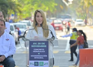 Inaugura alcaldesa Paty Lobeira de Yunes obra integral de repavimentación con concreto hidráulico de la Avenida 20 de Noviembre, entre Alacio Pérez y Paso y Troncoso