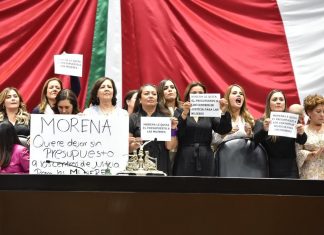 Diputadas de oposición toman la Tribuna Federal