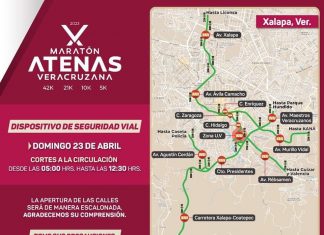 Este domingo, cierre parcial de calles en zona Centro por Maratón Atenas Veracruzana