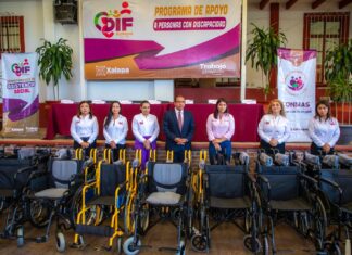 Realizan DIF y Conmas, quinta entrega de apoyos funcionales a personas con discapacidad