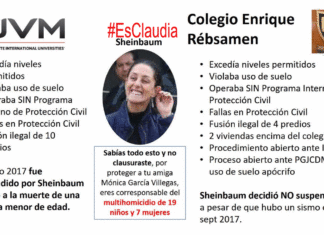 Impiden responsabilizar a Claudia Sheinbaum por la muerte de 26 personas en el Colegio Rébsamen