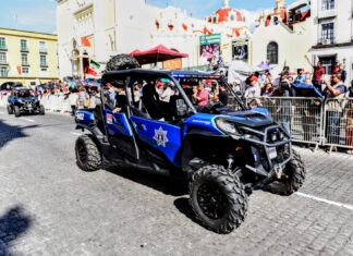 Participa Policía Municipal en desfile por el 213 Aniversario de la Independencia