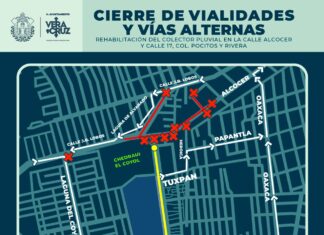 Rutas alternas en Av. J.B. Lobos por la obra de construcción del Colector Pluvial Alcocer