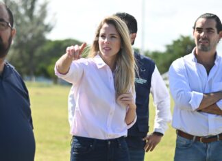 Realiza la alcaldesa Paty Lobeira de Yunes la supervisión de la obra de rehabilitación integral del área deportiva en el Parque Reino Mágico