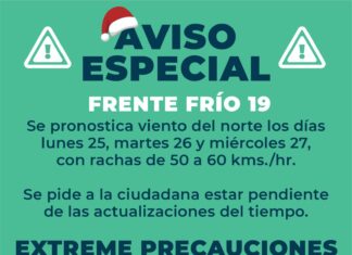 Aviso Especial por Frente Frío No. 19 en el Puerto de Veracruz