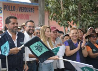 Inicia Paty Lobeira de Yunes la obra de rehabilitación integral de pavimentación en concreto hidráulico de la Avenida 7, en la colonia Valente Díaz