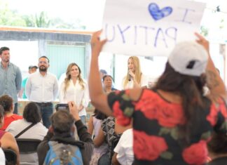 Anuncia Paty Lobeira de Yunes obra integral de pavimentación en concreto hidráulico en la Colonia Los Predios