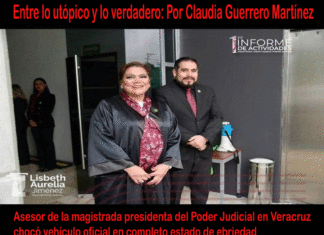 Asesor de la magistrada presidenta del Poder Judicial en Veracruz chocó vehículo oficial en completo estado de ebriedad