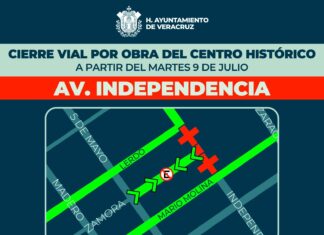 El Ayuntamiento de Veracruz informa sobre el cierre vial por obras en el Centro Histórico