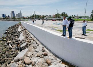 Rehabilitado el muro afectado en la Plaza de los Valores: Alcalde JM Unánue