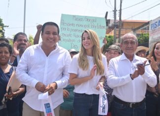 Inaugura Paty Lobeira la obra de rehabilitación integral de las calles Orquídeas y Madre Selva, en la colonia Dos Caminos