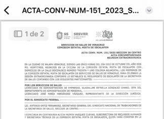Trabajadores de SESVER Sección 26 Zona Centro denuncian regalar base a la funcionaria estatal Romana Gutiérrez Polo