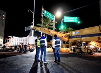 Supervisa Alcalde JM Unánue inicio de la repavimentación de la glorieta de Plaza Américas