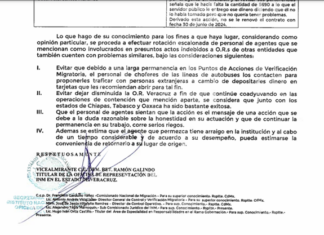 Informe de servidores públicos del Instituto Nacional de Migración involucrados en tráfico de personas y corrupción en Veracruz