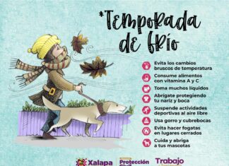 Emite PC Municipal recomendaciones por temporada de frío