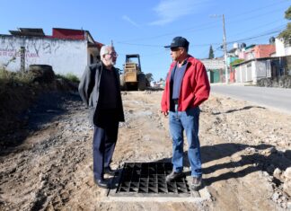 Avanza construcción del colector pluvial Camino al Sumidero