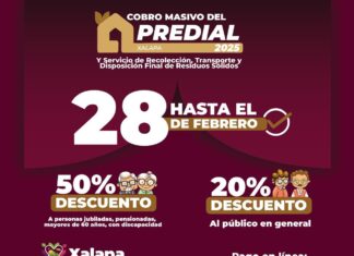 Continúan descuentos en pago del Predial en febrero