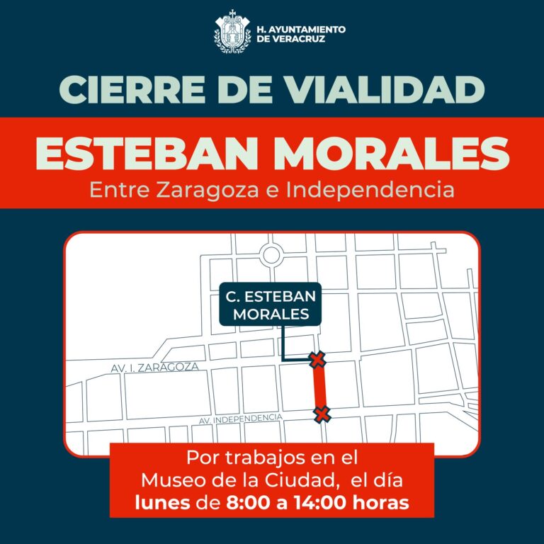 El Ayuntamiento de Veracruz informa sobre cierre vial por obra en el Museo de la Ciudad El Ayuntamiento de Veracruz informa sobre cierre vial por obra en el Museo de la Ciudad