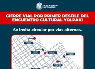 El H. Ayuntamiento de Veracruz informa sobre el cierre vial por el primer desfile del “Encuentro Cultural Yolpaki”