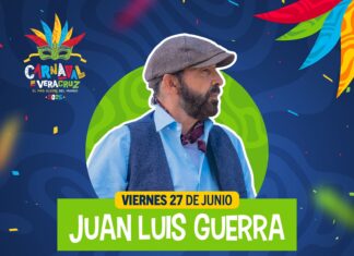 Juan Luis Guerra se presentará en el Gran Concierto Masivo de Coronación de la Reina del Carnaval de Veracruz 2025, Adriana Fonseca