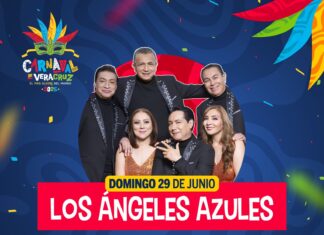 Los Ángeles Azules se presentarán en el Tercer Gran Concierto Masivo del Carnaval de Veracruz 2025