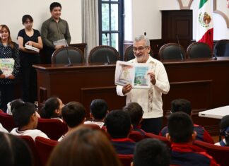 Recibe Alberto Islas a alumnado de la Primaria “Graciano Valenzuela”