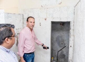 Alcalde JM Unánue continúa rehabilitando escuelas: supervisó los trabajos en la Secundaria 4 “Ejército Mexicano”