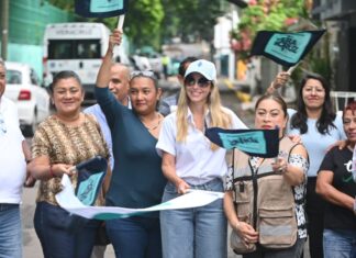 Inicia Paty Lobeira obra de rehabilitación de pavimento en la calle Campesinos