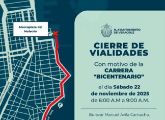 Cierre temporal del bulevar Ávila Camacho por la carrera “Bicentenario”