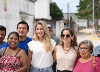 Inaugura Paty Lobeira la rehabilitación integral con concreto hidráulico de la calle Abraham Morteo