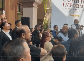 Daniela Griego se enojó, hizo berrinche y se fue del Informe del alcalde de Xalapa, Alberto Islas