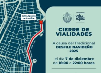 Cierre del bulevar Ávila Camacho por el Maratón Veracruz–Boca del Río y el Tradicional Desfile Navideño 2025