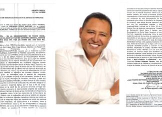 Juez Álvaro Vázquez Campa regresa a Goyo Gómez a Pacho Viejo por imaginario desalojo de derrame de hidrocarburos