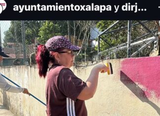 Daniela Griego provoca disturbios en Chiltoyac por intervención en elección a agentes municipales y burdamente, los documenta